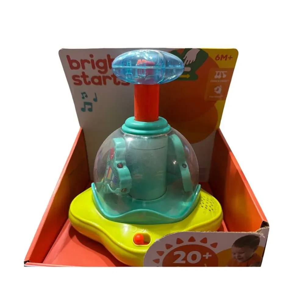 Bright Starts Press & Glow Spinner Musical Toy Brand New 6+Months